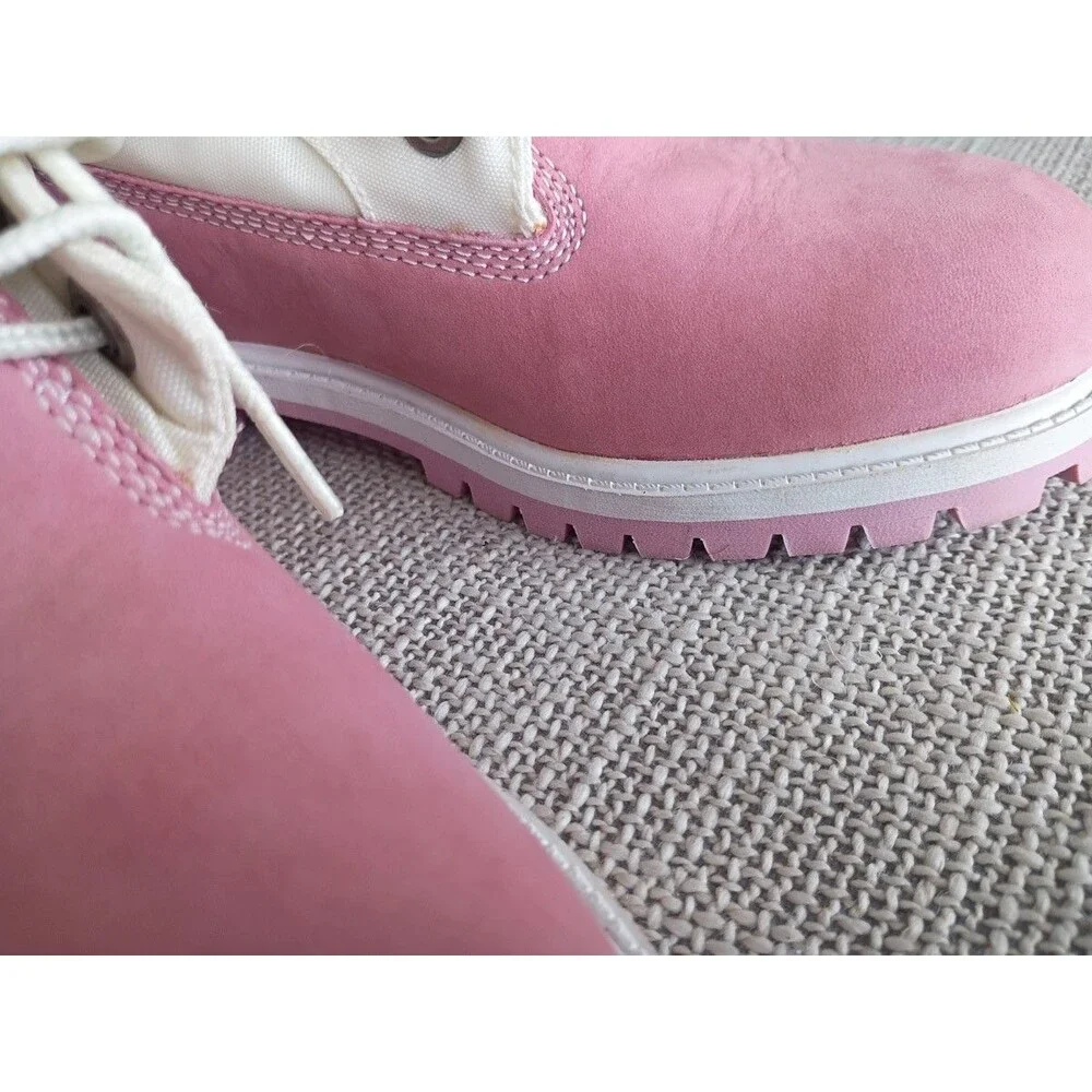 Vintage TIMBERLAND Roll Top Pink/White Juniors 6 US (EU 38) Boots | NEW in BOX